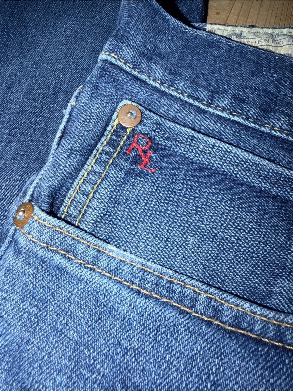 Polo by Ralph Lauren Men's Slim Straight Jeans in Dark Blue Denim 36x32